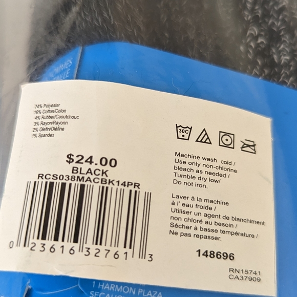 Columbia Men's Crew Socks Gray/Black - Picture 3 of 7